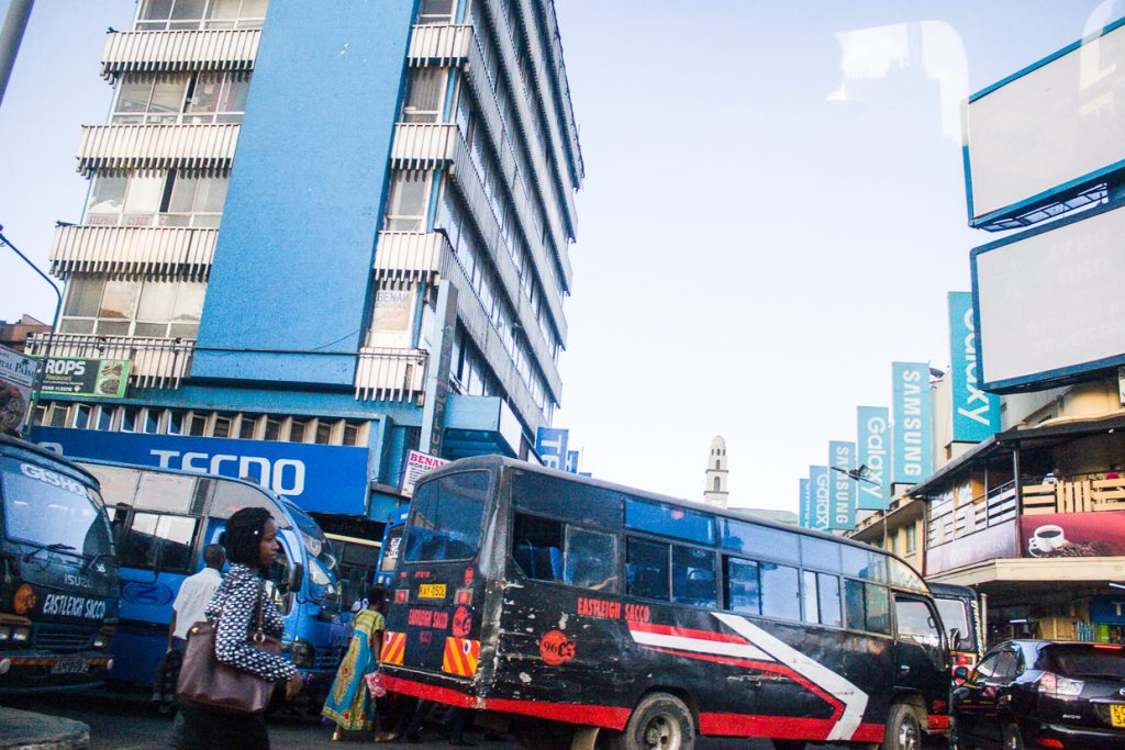 Images representing city life in Kenya. Traveling to Roysambu from Juja Farm This photo represents areas outside of Nairobi City, in such areas as Roysambu. Image taken in Dec. 2017 by Kennesha.