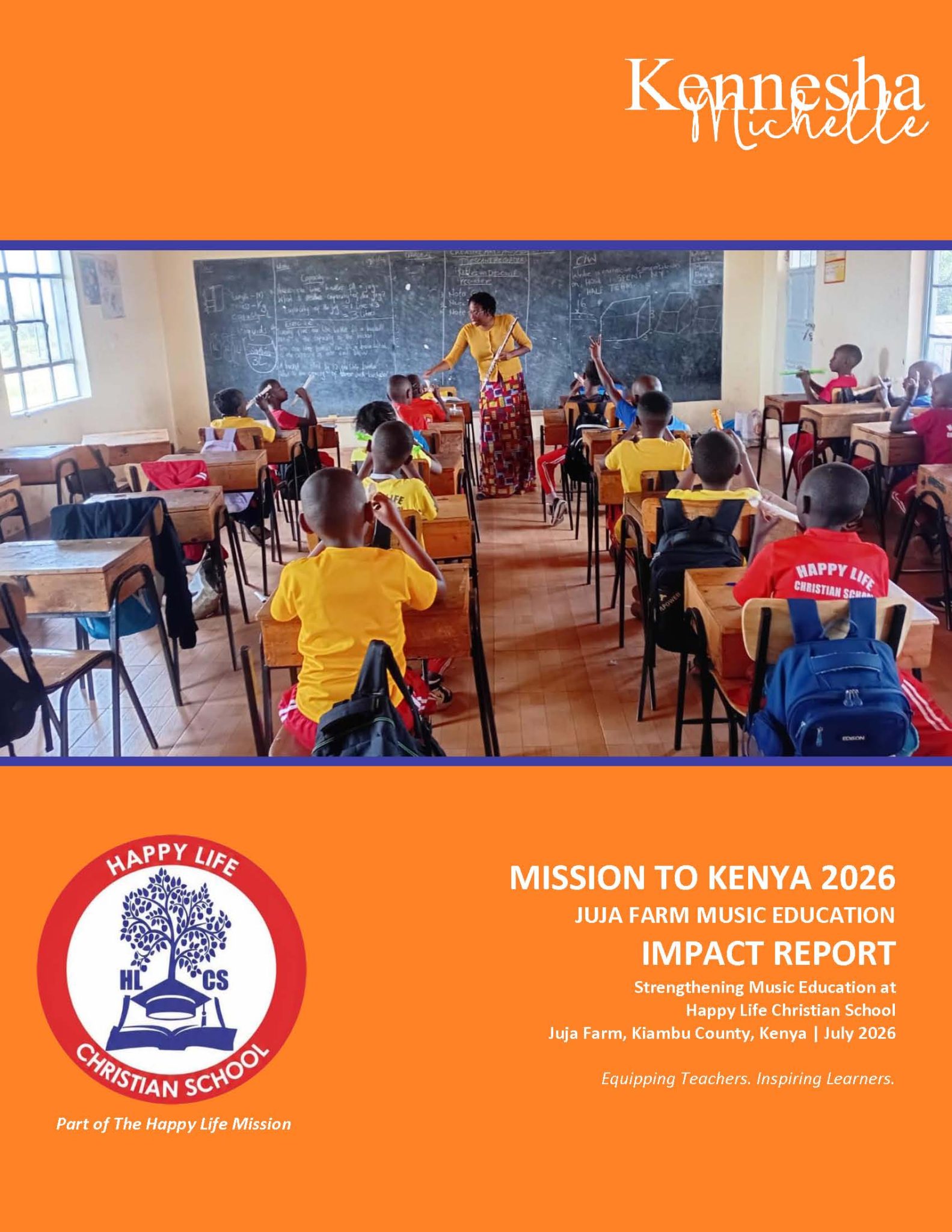 Impact Report Cover for Happy Life Christian School, Juja Farm